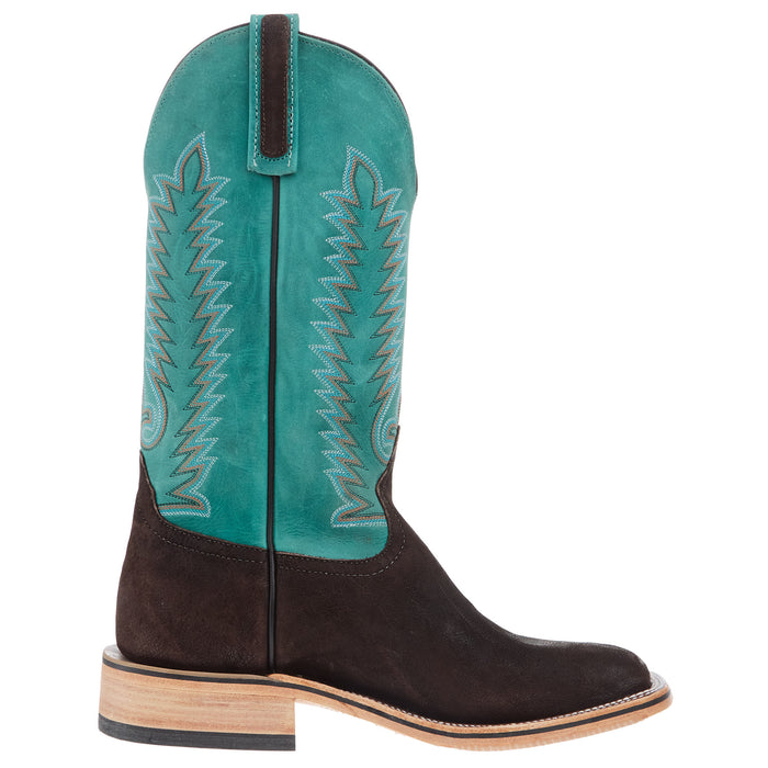 Anderson Bean Men`s NRS Ride Ready Chocolate Elephant Vamp 13in Seafoam Barcelona Top