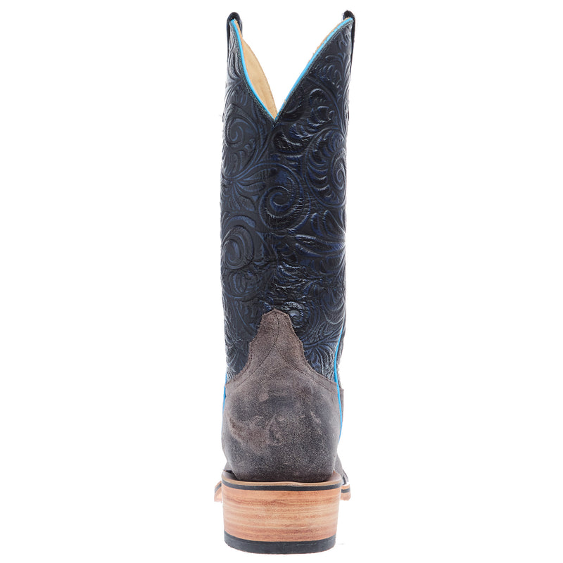 Anderson Bean Men`s Ride Ready After Dark Waxy Kudu Vamp 13in Navy Embossed Top