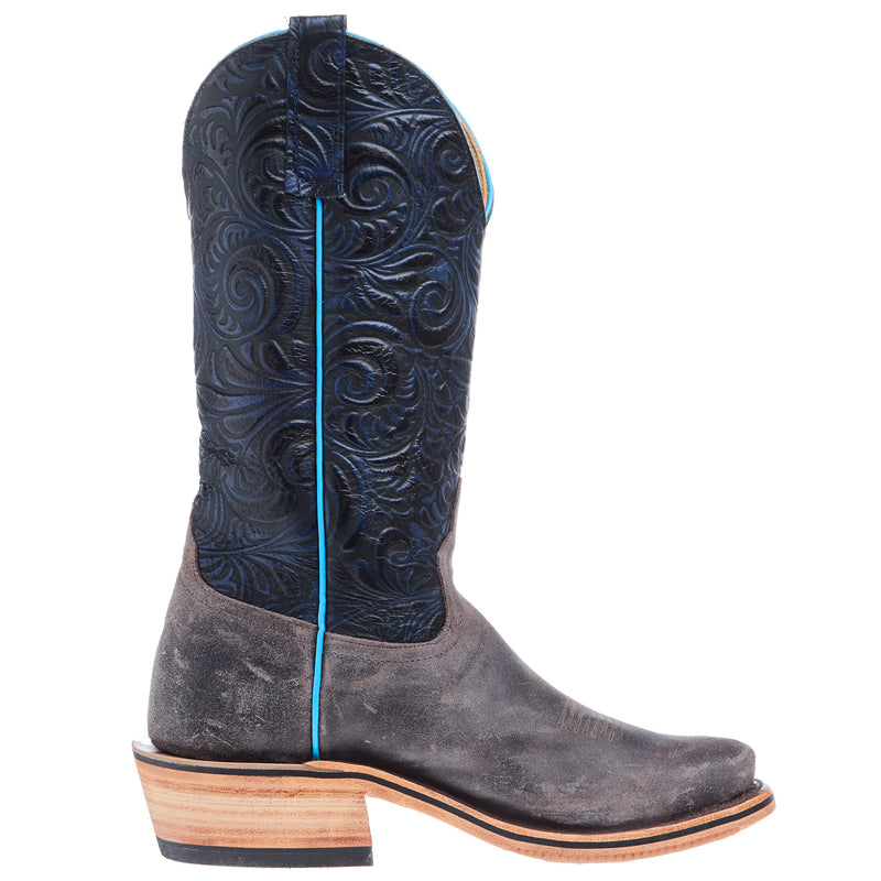 Anderson Bean Men`s Ride Ready After Dark Waxy Kudu Vamp 13in Navy Embossed Top
