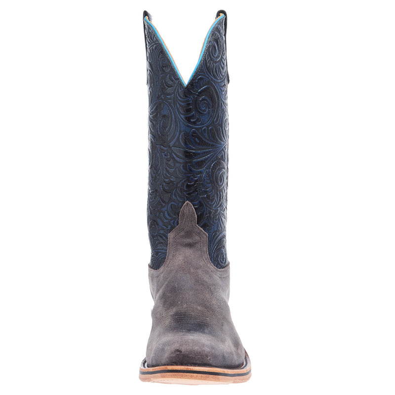 Anderson Bean Men`s Ride Ready After Dark Waxy Kudu Vamp 13in Navy Embossed Top