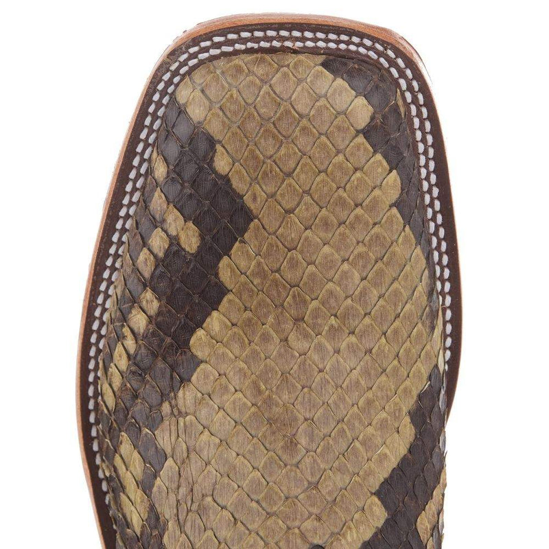 Anderson Bean Men`s AB Natural Matte Giant Python Vamp 13in Sangria Lustre Top