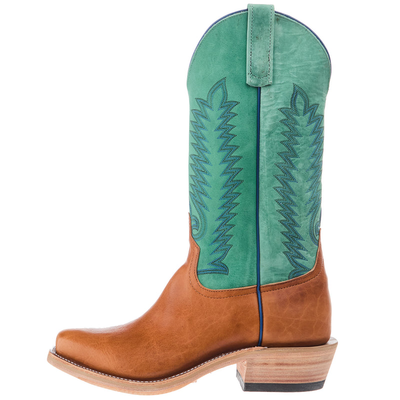 Anderson Bean Men`s Ride Ready Honey Bison Vamp 13in Green Super Oil Top