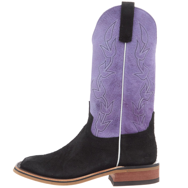 Anderson Bean Men`s AB Ride Ready Black Wyoming Roughout Vamp 13in Purple Sinsation Top