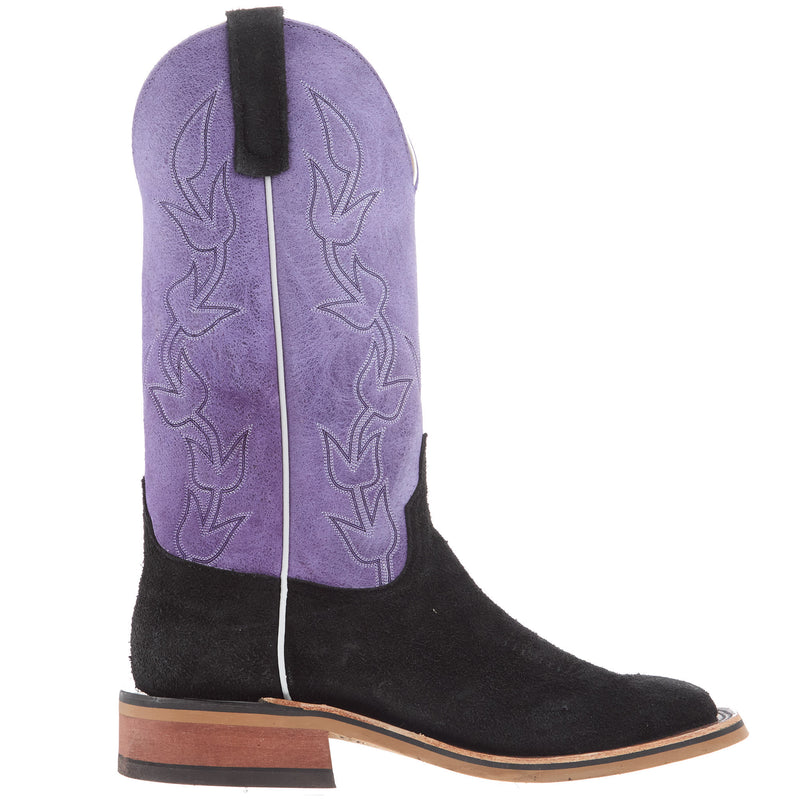 Anderson Bean Men`s AB Ride Ready Black Wyoming Roughout Vamp 13in Purple Sinsation Top