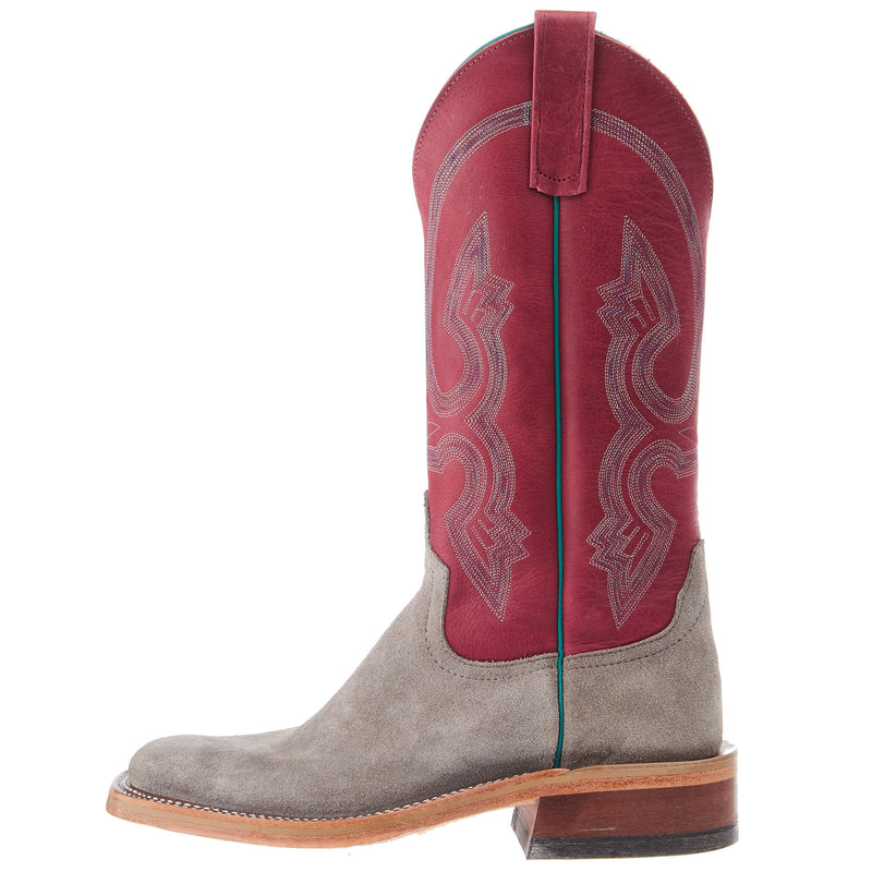 Anderson Bean Women`s Ride Ready Smoked Bacon 13In Cherry Top Cowgirl Boot