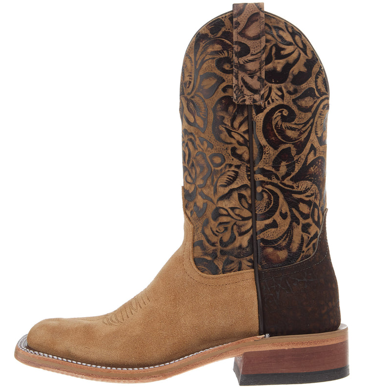 Anderson Bean Women`s Ride Ready Sand 11 In Jessie James Cognac Top Cowgirl Boot