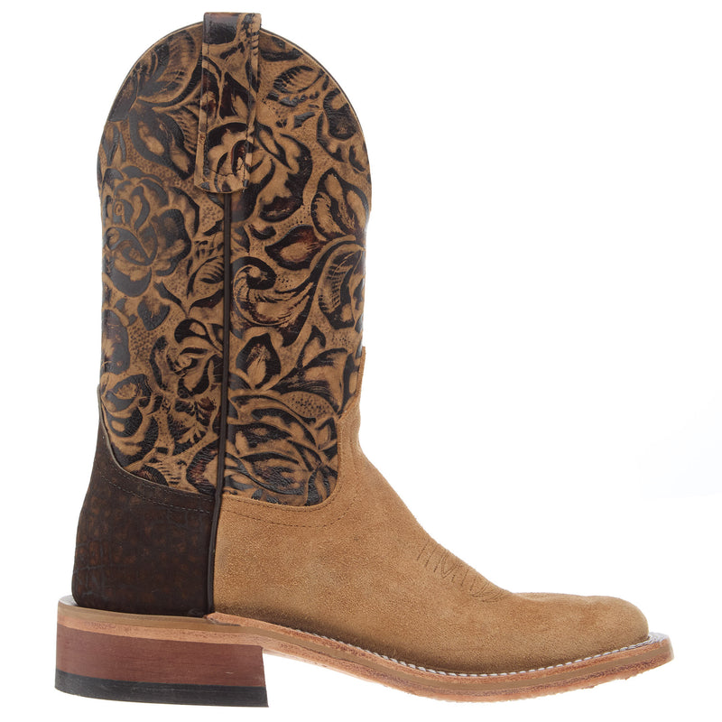 Anderson Bean Women`s Ride Ready Sand 11 In Jessie James Cognac Top Cowgirl Boot