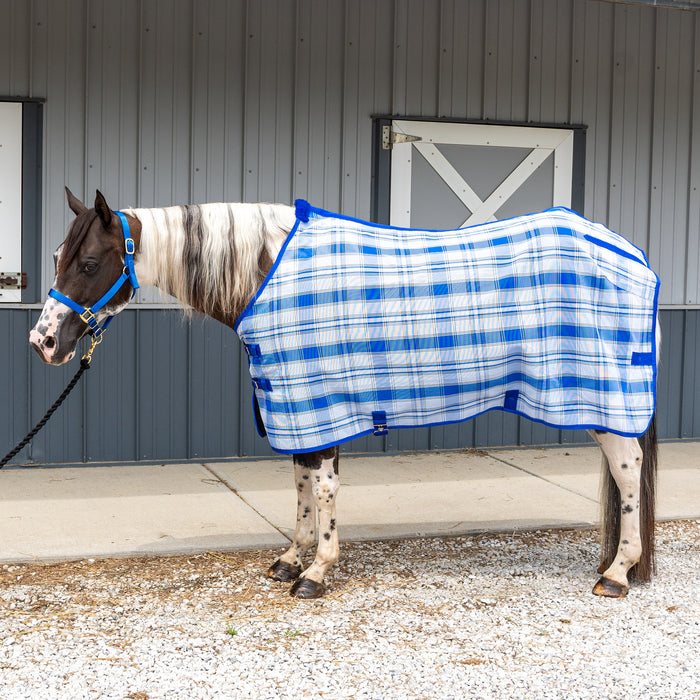 Tough 1 Royal Blue Plaid Deluxe Mesh Fly Sheet