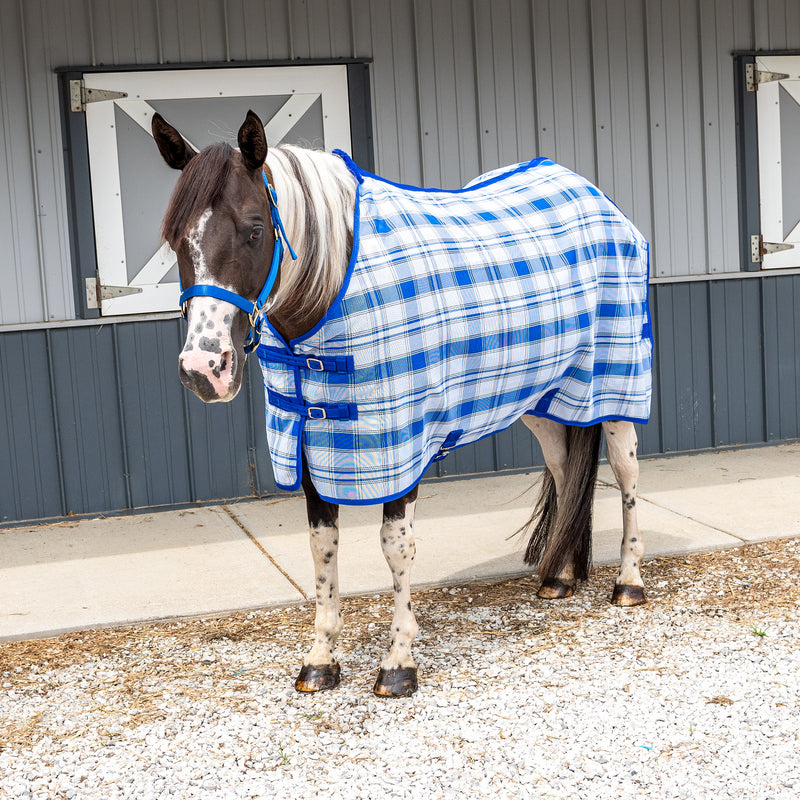 Tough 1 Royal Blue Plaid Deluxe Mesh Fly Sheet