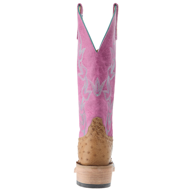 Anderson Bean Women`s Ride Ready Umber Bruciato FQ Ostrich Vamp 14In Hot Pink Sinsation Top