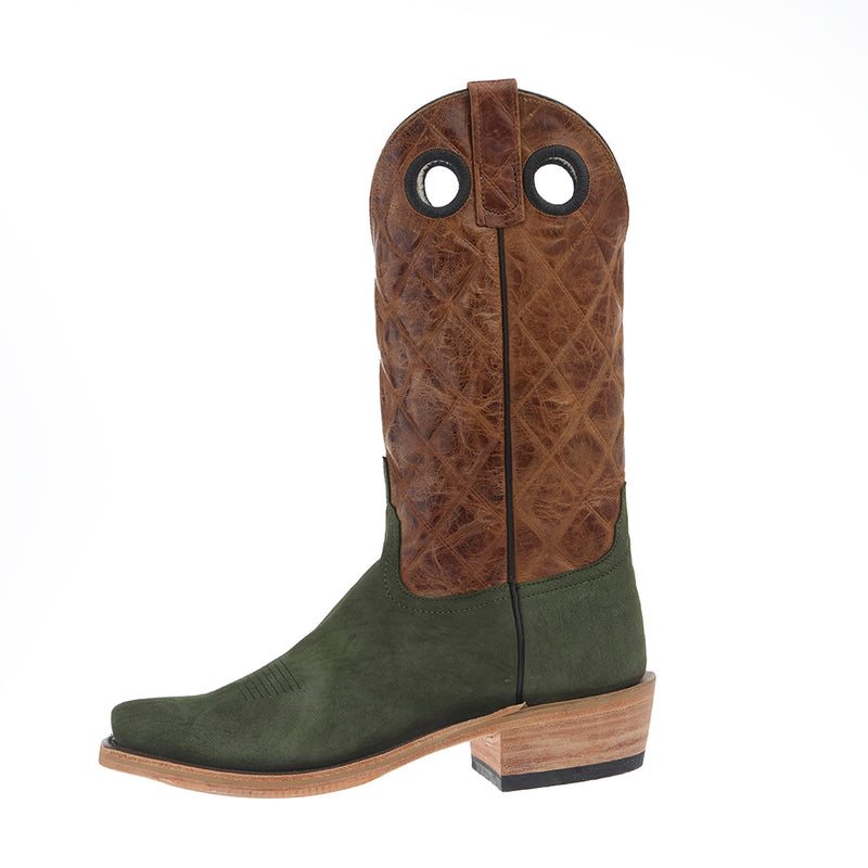 Anderson Bean Men`s Ride Ready Moss Nubuck Poseidon Vamp 13in Caramel Diamond Top