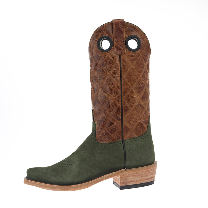 Anderson Bean Men`s Ride Ready Moss Nubuck Poseidon Vamp 13in Caramel Diamond Top