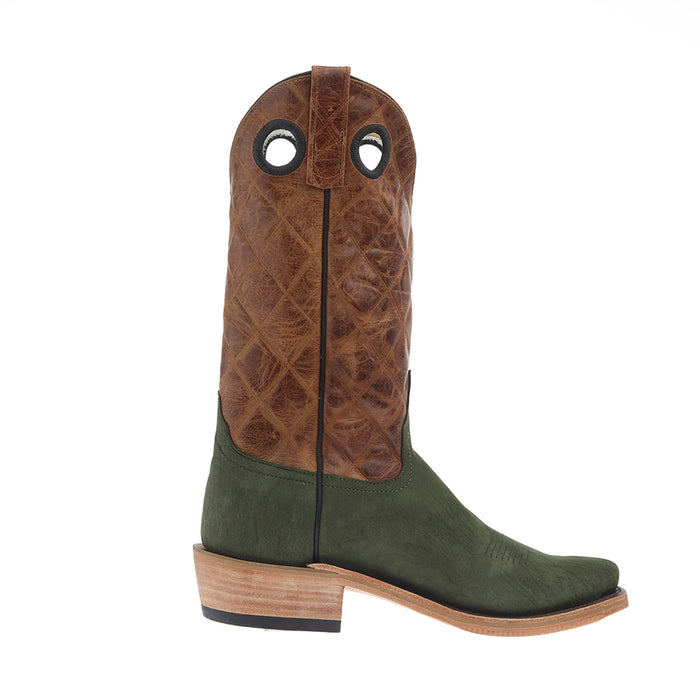 Anderson Bean Men`s Ride Ready Moss Nubuck Poseidon Vamp 13in Caramel Diamond Top