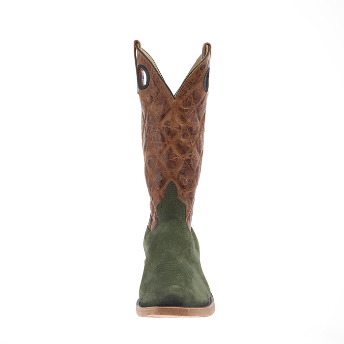 Anderson Bean Men`s Ride Ready Moss Nubuck Poseidon Vamp 13in Caramel Diamond Top