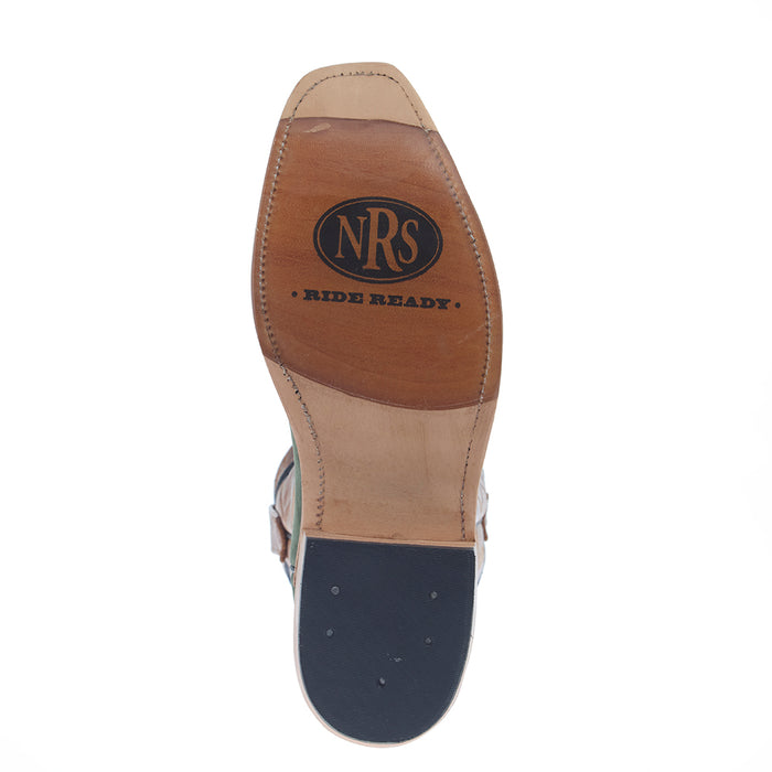 Anderson Bean Men`s Ride Ready Moss Nubuck Poseidon Vamp 13in Caramel Diamond Top