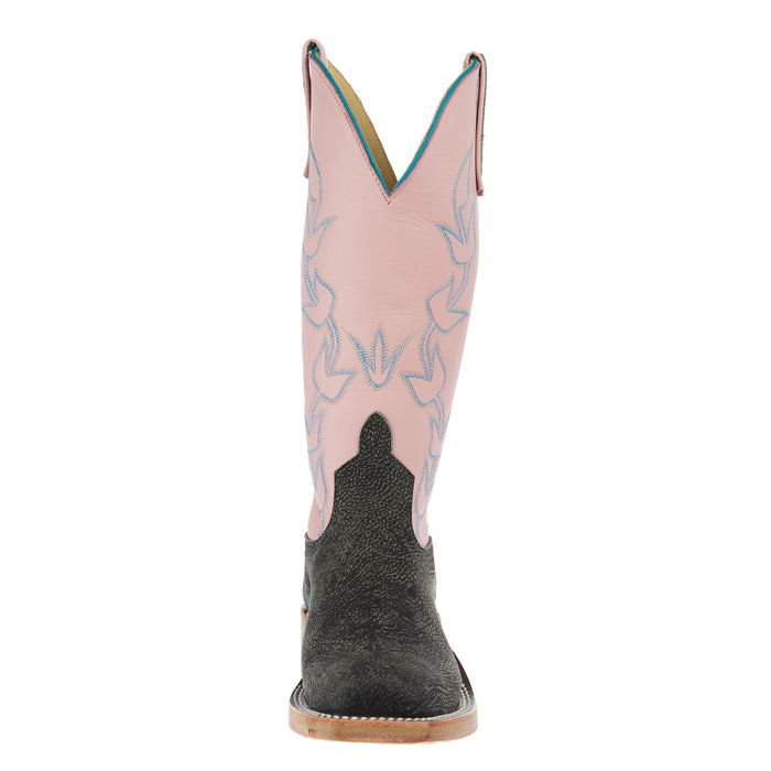 Anderson Bean Women`s Ride Ready Grey Safari Giraffe 13In Sweet Pink Waxy Kansas Top Boot