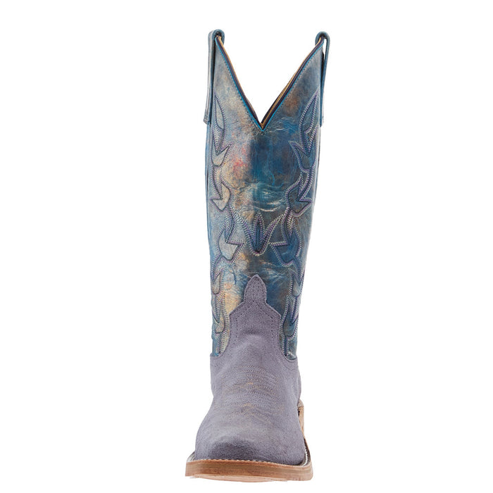 Anderson Bean Women`s Ride Ready Lilac Suede Jimbo Vamp 13In Riviera Petrol Mad Dog Top Boot