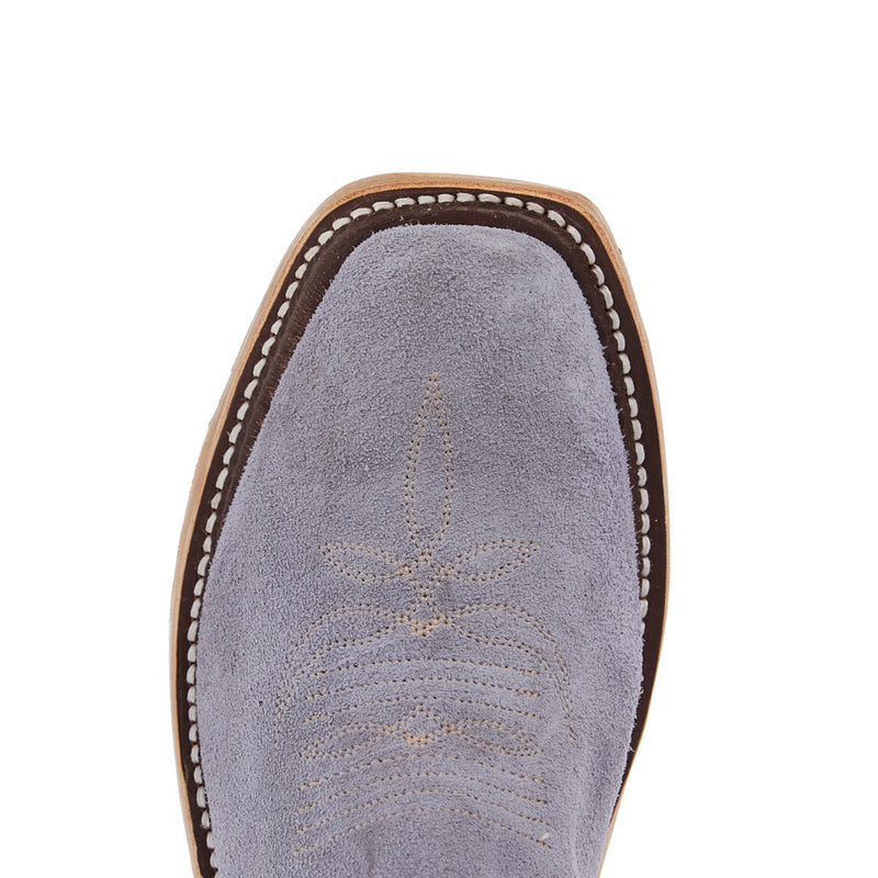 Anderson Bean Women`s Ride Ready Lilac Suede Jimbo Vamp 13In Riviera Petrol Mad Dog Top Boot