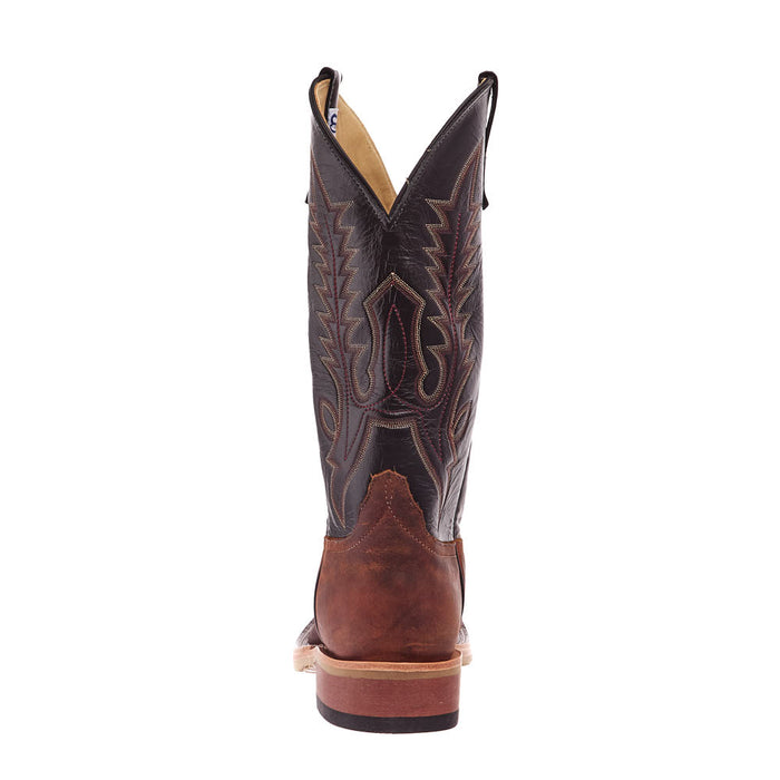 Anderson Bean Men`s Saddle Elk Butt Vamp 13in Black Glove Top Crepe Sole
