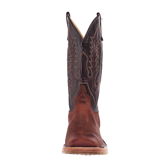 Anderson Bean Men`s Saddle Elk Butt Vamp 13in Black Glove Top Crepe Sole