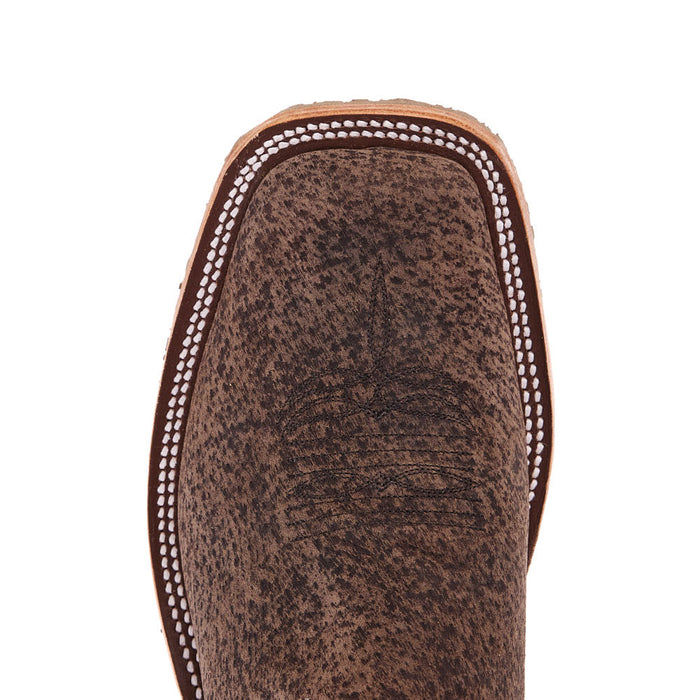 Anderson Bean Men's Charcoal Boar Vamp 13in Burgundy Glove Top Crepe Sole