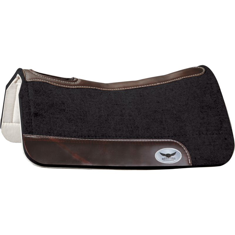 3/4" Trevor Brazile Relentless Black Orthopedic Gel Saddle Pad