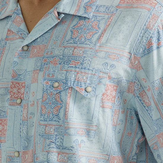 Wrangler Men's Coconut Cowboy Bandana Snap Shirt