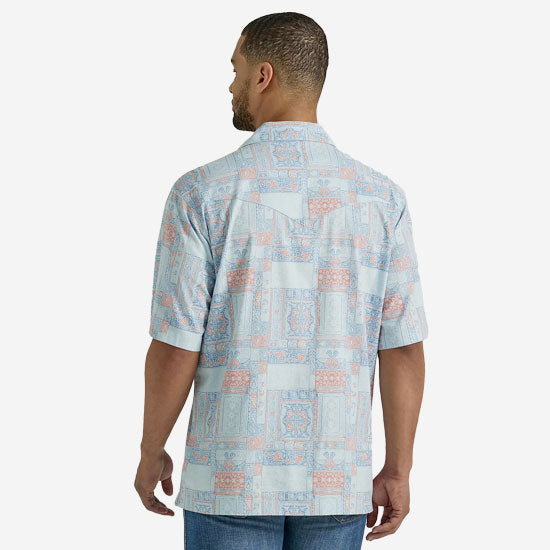 Wrangler Men's Coconut Cowboy Bandana Snap Shirt