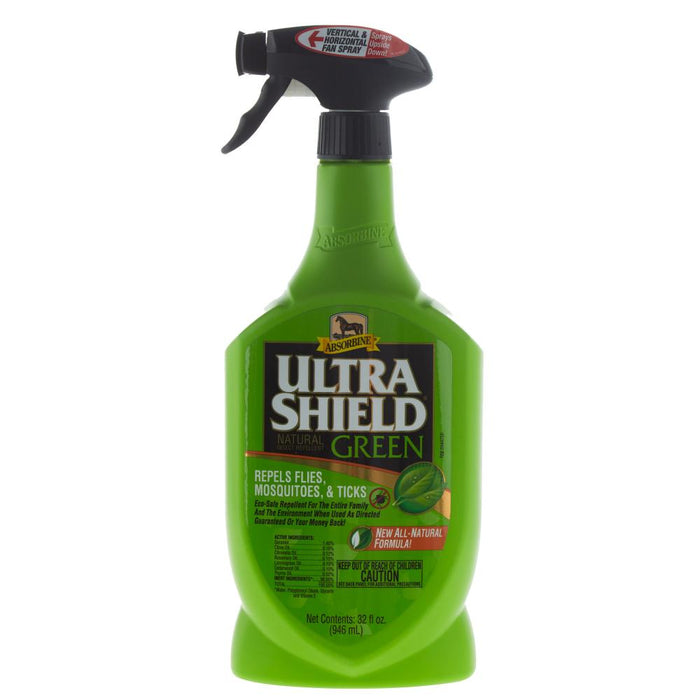 UltraShield Green Natural Fly Repellent Spray 32oz