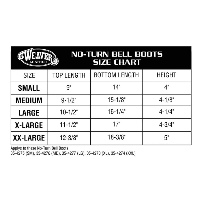 Weaver Leather Lost Creek Medium No Turn Bell Boots