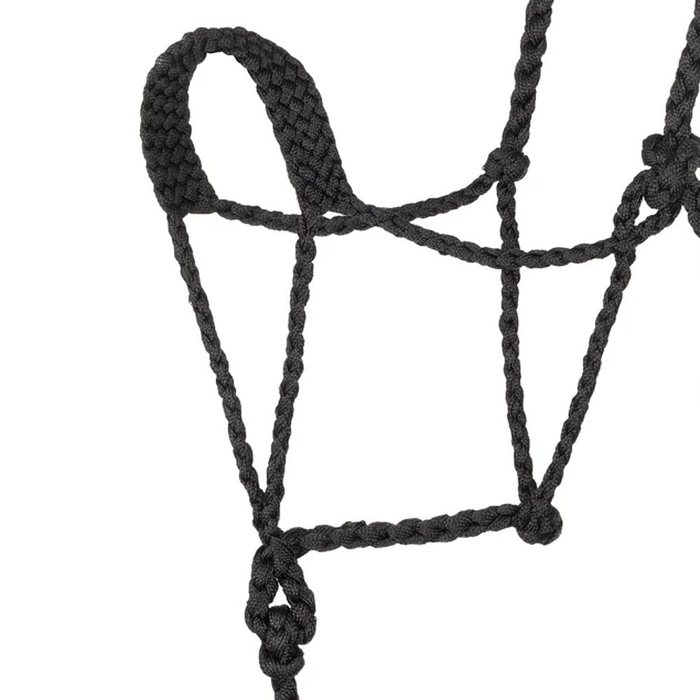 Weaver Leather Black Braided Rope Halter with Lead