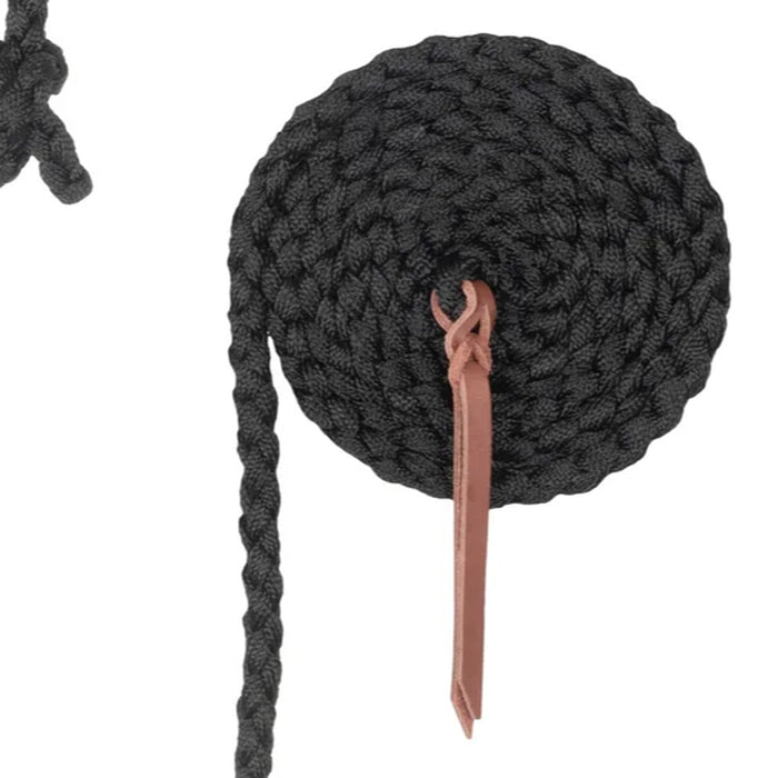 Weaver Leather Black Braided Rope Halter with Lead
