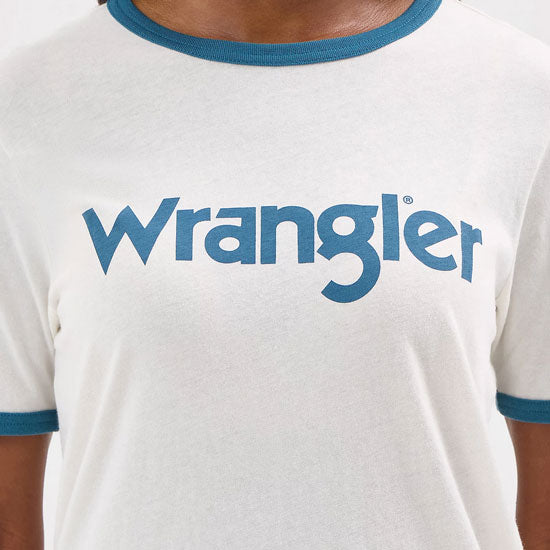 Wrangler Womens White Classic Logo Tee