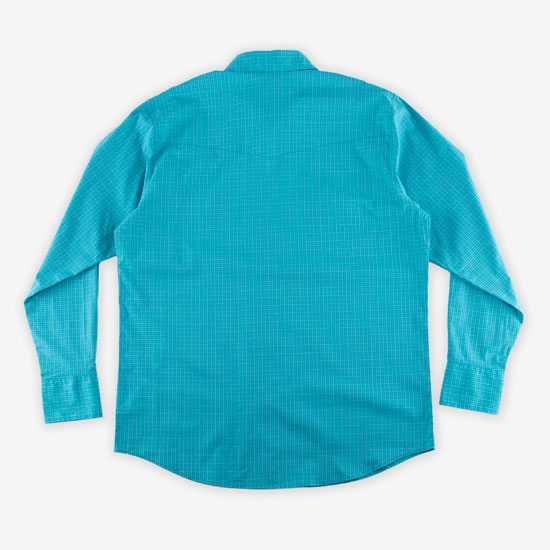 Wrangler Wrinkle Resistant Block & Blue Shirt