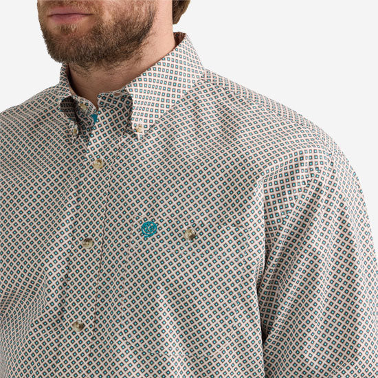 Wrangler George Strait Long Sleeve Button Down One Pocket Shirt