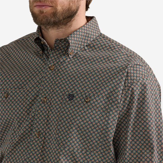 Wrangler George Strait Long Sleeve Button Down Two Pocket Shirt