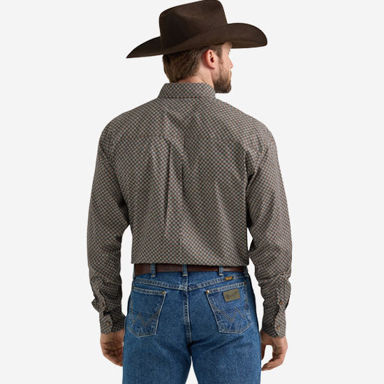 Wrangler George Strait Long Sleeve Button Down Two Pocket Shirt
