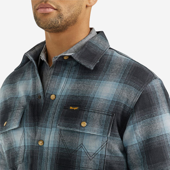 Wrangler Men's Blue Flannel Shirt Jacket