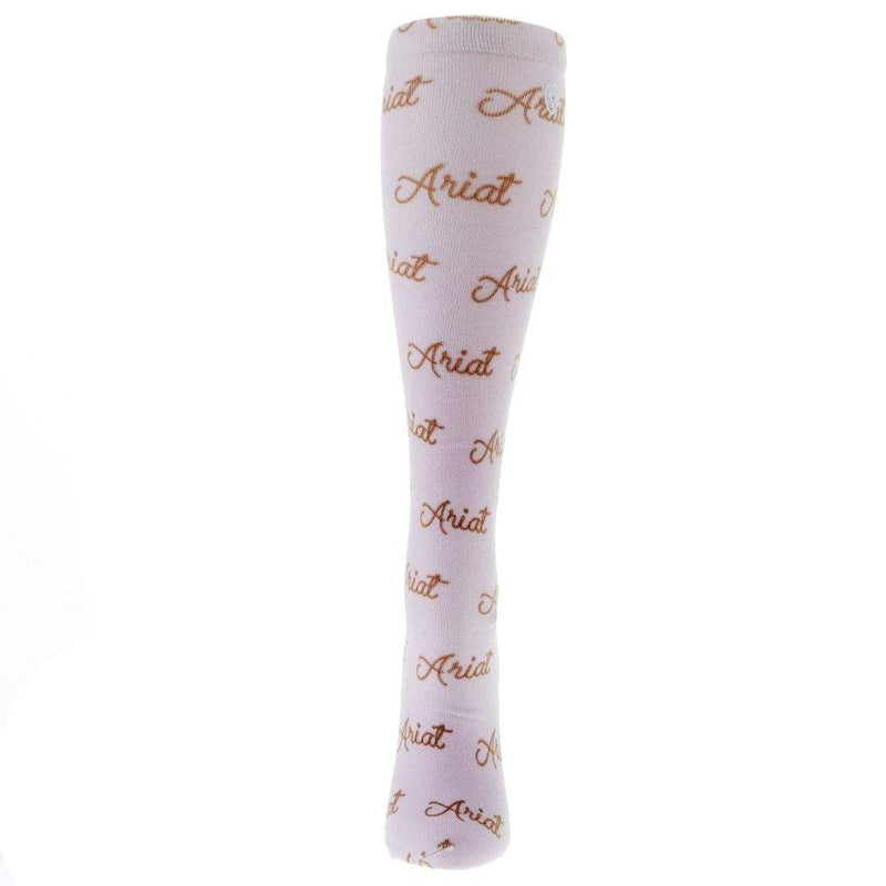 Nester Hoisery Ariat Ladies Script Navy and Pink 2 Pack Knee High Socks