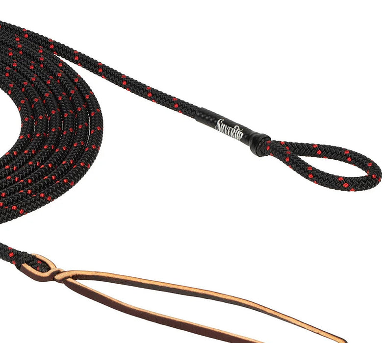 Weaver Leather Black and Red 23ft Transition Lunge Line