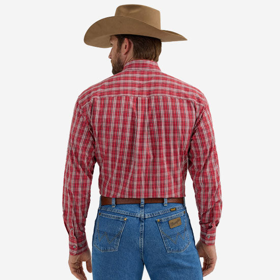 Wrangler George Strait Red Plaid Shirt