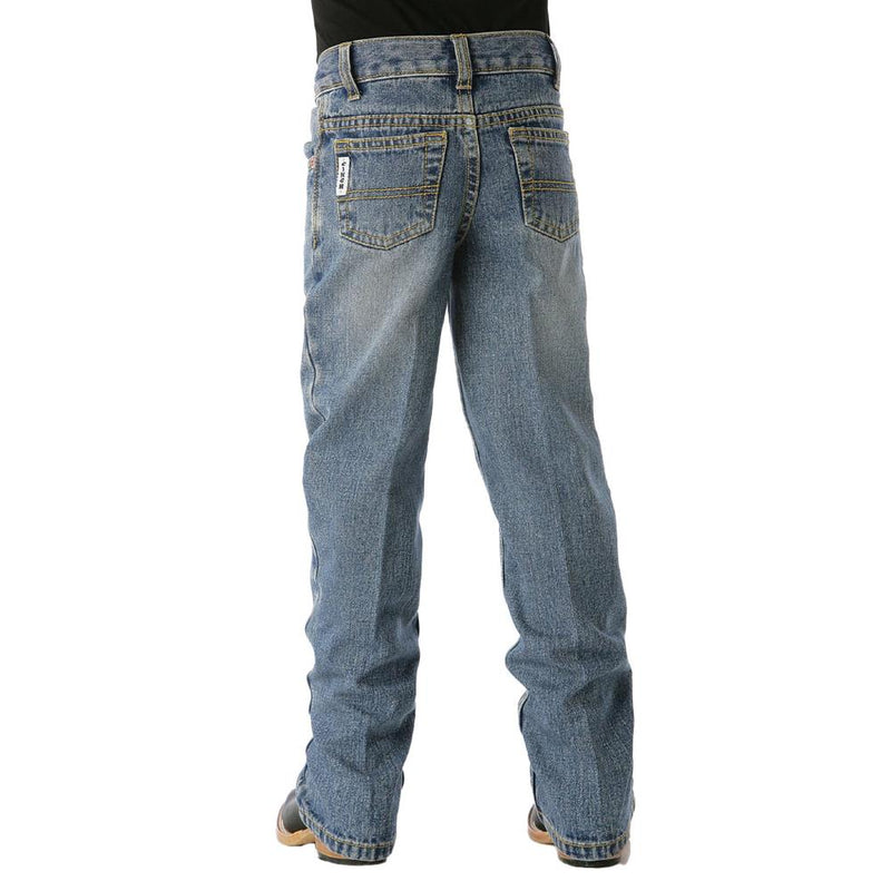 Boy's Slim White Label Light Stonewashed Blue Jeans
