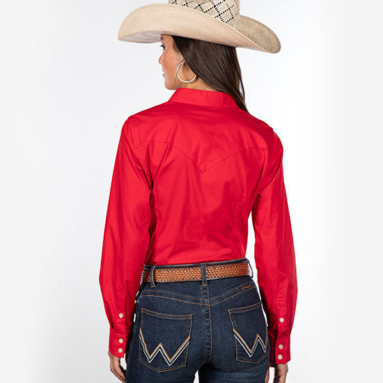 Wrangler Women's Western Red Button Down Shirt