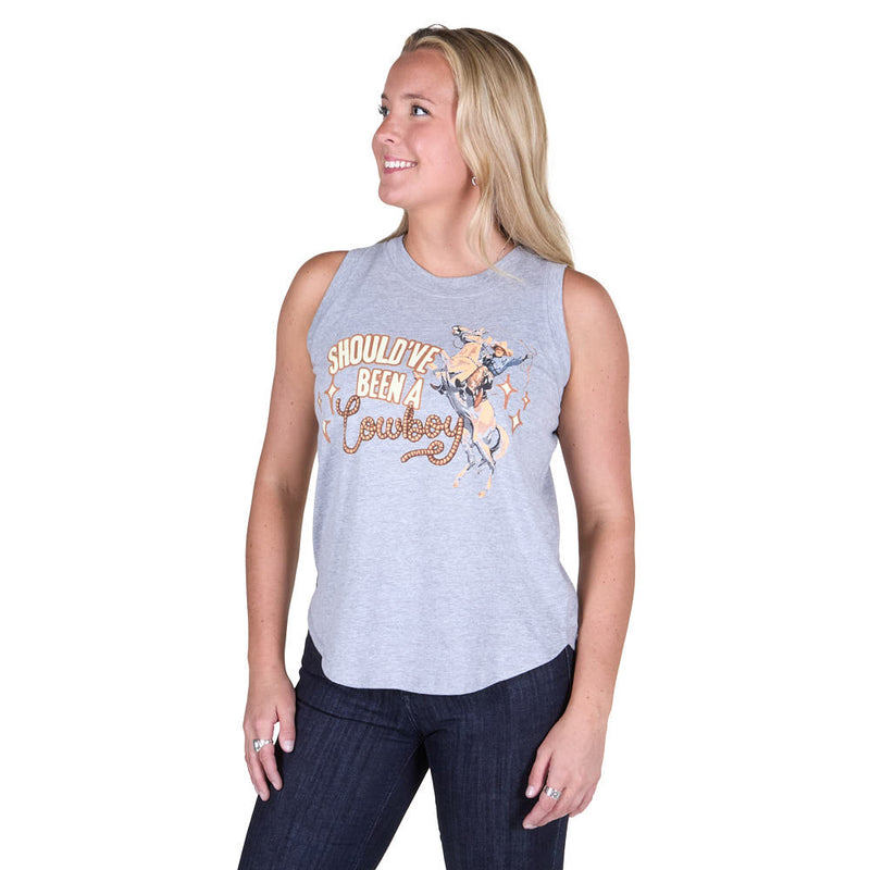 Rodeo Quincy Women's Should've Been A Cowboy Tank