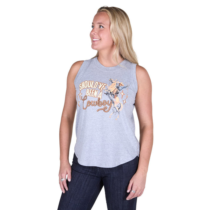 Rodeo Quincy Women's Should've Been A Cowboy Tank