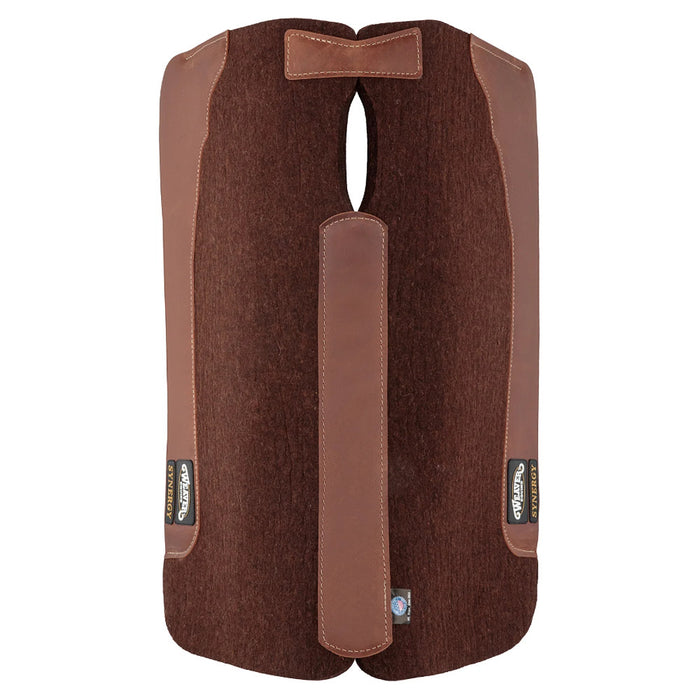 Weaver Leather Synergy Steam Pressed 1 1/4in x 32x32 Chocolate Merino Wool Felt Saddle Pad