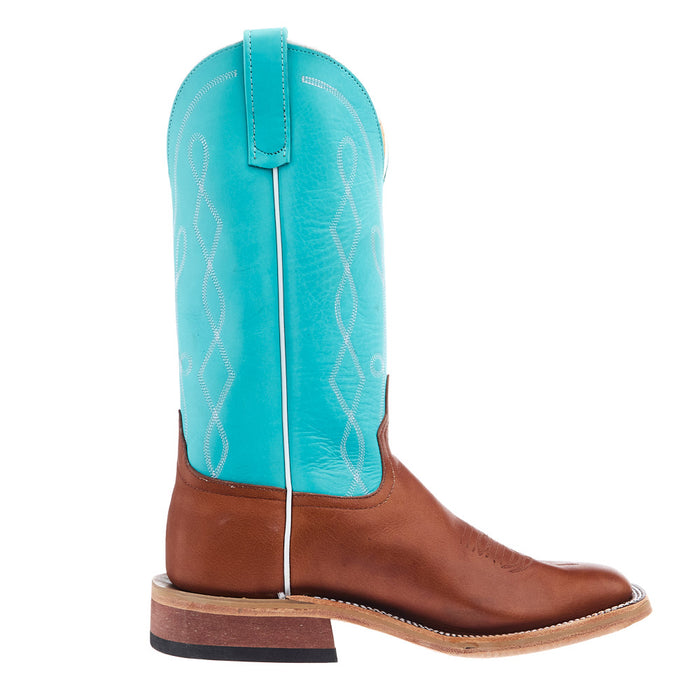 Anderson Bean Men's Ride Ready Brandy Ranch Hand Vamp 13in Dolphin Blue Waxy Kansas Top Boot