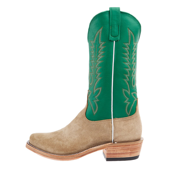 Anderson Bean Men's Ride Ready Tan Crazy Horse Roughout 13 Inch Perfect Lawn Deercow Top