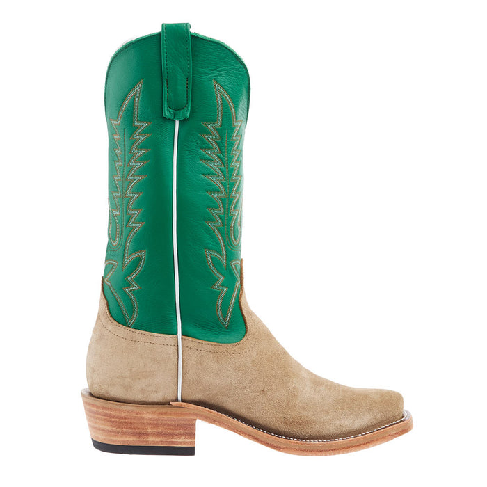 Anderson Bean Men's Ride Ready Tan Crazy Horse Roughout 13 Inch Perfect Lawn Deercow Top