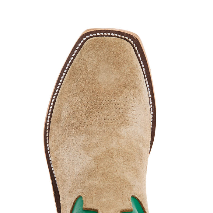 Anderson Bean Men's Ride Ready Tan Crazy Horse Roughout 13 Inch Perfect Lawn Deercow Top